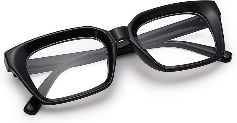 COASION Classic Non-prescription Clear Lens Eyeglasses for Women Thick Square Frame Eyewear - Image 3